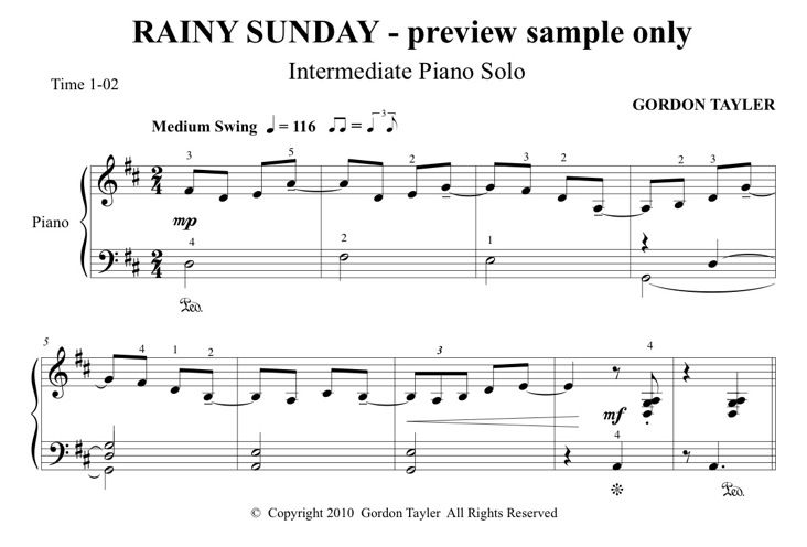 012_RAINY_SUNDAY_intermediate_piano_solo_preview_sample
