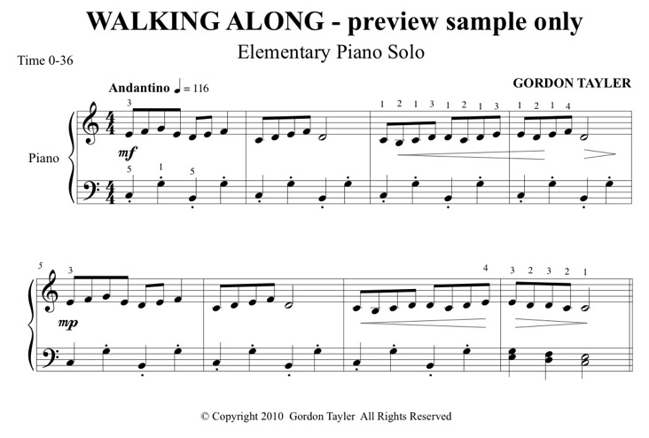 021_WALKING_ALONG_elementary_piano_solo_preview_sample