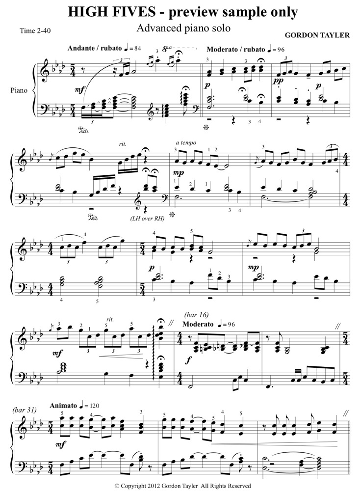 109_HIGH_FIVES_advanced_piano_solo_preview_sample