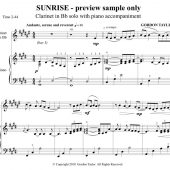 Sunrise (clarinet in Bb)