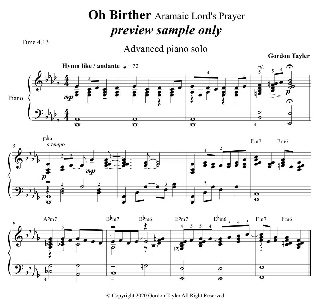 Oh Birther (Aramaic Lord's Prayer)
