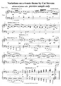 Variations on a 4 note theme by Cat Stevens